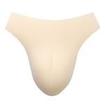 iEFiEL Men's Hiding Gaff Panty Transgender Crossdresser Removable Inside Pad Nude Type B One Size