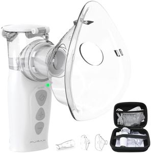 Portable Nebulizer for Adults & Kids, Auto-Cleaning Rechargeable Handheld Mesh Nebulizer Machine, Travel & Home Use, Fast Relief for Breathing Problems, Ultra Quiet