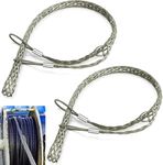 Gisafai 2 Pcs Wire Cable Mesh Pulling Grip Double Head Cable Pulls Socks Wire Pulling Tools Electrical Pulling Grips Suitable for Light and Heavy Cables (d: 37-50mm 1.45-1.97")