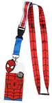 Spider-Man Classic ID Lanyard Badge Holder With 1.5" Rubber Charm Pendant And Collectible Sticker