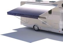 Richeer RV 21' Awning Fabric Replacement - Advanced Weatherproof and Ultraviolet - Camper Trailer and Motorhome Universal Outdoor Canopy - Single Sided Blue Gradient Printing (1000D Oxford Cloth)