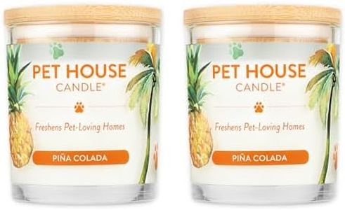 Pet House Candles, Long Lasting, Air Freshening, Scented Candles for Pet Odor, 60 Hour Burn Time - Pina Colada, 9 oz, 2 Pack