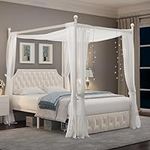 Keyluv Queen Upholstered Canopy Bed