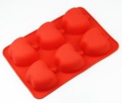 Allforhome 6 Apples Silicone Cake Baking Mold Cake Pan Muffin Cups Handmade Fruit Shape Soap Moulds Dessert Chocolate DIY Mold Moules à Savon