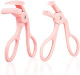 FSZMan 2 Style Eyelash Curler - Lash Curler with 2 Extra Silicone Replacement Pads, Achieve Perfect Curls in 5 Seconds - Quick Natural Curling for Long Lasting (Pink)