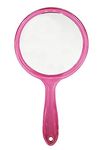 Foreign Holics Handle Mirror for Makeup for Women and Girls 1x-5x Zoom (1Pcs) (Pink, Framed, Oval, Dresser Mount)