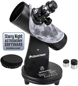 Celestron FirstScope Beginners Astronomy Telescope with Moon Design for Moon, Planets and Stars, 72mm Aperture, Dobsonian-Style Tabletop Mount, Black (22016)