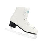 5th Element Grace Ice Skates for Women - Comfortable Figure Skates with Lightly Padded Soft Tricot Lining - Stylish Women's Ice Skating Shoes (White, 6.0)