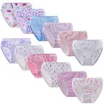 Yintry Little Girls Soft Cotton Underwear Toddler Panties Kids Assorted Briefs Random 12-Pack