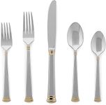 Lenox Eternal Gold Flatware 5-Piece Place Setting, Service for 1, Stainless -