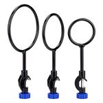 Labasics Support Retort Ring Set, 3 Pieces Iron Lab Support Ring with Boss Head in Diameter 60mm 80mm 100mm for Laboratory Experiment, Sturdy Corrosion Resistant