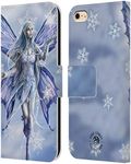 Official Anne Stokes Snow Fairy Yule Leather Book Wallet Case Cover Compatible for Apple iPhone 6 / iPhone 6s