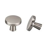 LONTAN 20 Pack Brushed Nickel Cabinet Knobs Round Drawer Knobs Mushroom Door Knobs Solid Cupboard Handles Stainless Steel Single Hole, LS5310SNB