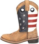 Smoky+Children%27s+Stars+and+Stripes+Patriotic+Western+Cowboy+Boot+-+Vintage+Brown