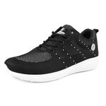 Bacca Bucci Men's Running Casual Shoes Shoes Light Weight Shock Proof Walking Shoes Cushioning Sneakers Gym Sports Casual Athletic Outdoor Black, Size_6