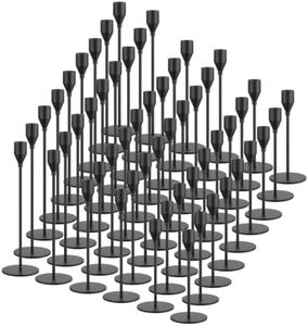 NLBTW Black Taper Candle Holders Set of 54 Candlestick Holders Bulk