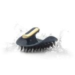 Manta Pulse Electric Scalp Massager Brush – Exfoliating Shower Brush for Hair Growth, Shampoo Scalp Massager with Shower Holder, Blue