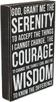 Primitives by Kathy Box Sign, Wood, Serenity Prayer, 8 x 12-Inches