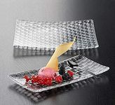 RADMIQ® Beautiful Crystal Clear Square Shape Glass Tray Plate for Serving Dry Fruits, Fruits, Snacks, Sweets, Chocolates for Home Decoration, Living Room (Transparent) (2)