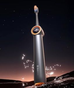 RANVOO [Vibrating & Flossing 2-in-1 Bubble Sonic Electric Toothbrush, 100% Plaque Removal, Whiter for Adult Protect Gum Orthodontic Teeth Cleaning Rechargeable Gift with 2 Soft Brush Heads Grey