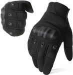 WTACTFUL Tactical Gloves for Men Touch Screen Function Airsoft Paintball Camping Hunting Hiking Riding Cycling Motorcycle Motorbike ATV MTB Bike Work Black Medium