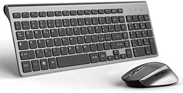 JOYACCESS Tastiera e Mouse Wireless,2,4 GHz Wireless,Mouse Compatto Silenziosa 2400 DPI Compatibile PC, Laptop, Layout Italiano QWERTY per Windows 10/XP/7/8/Vista