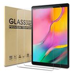 WD&CD 2 Pack Screen Protector Compatible with Samsung Galaxy Tab A 10.1 2019,Tempered Glass Film Replacement for SM-T515/SM-T510【Anti Scratch 】【Anti Bubble】【High Definition】