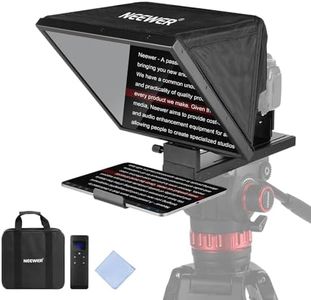 NEEWER Basics X16B Aluminum Alloy Liftable Teleprompter 16" for iPad Tablet DSLR Camera, No Assembly, Remote & App Control, Compatible with iOS Android, Pro for Online Teaching Live Streaming