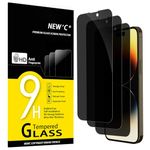 NEW'C 3 Pack Privacy Screen Protector for iPhone 14 Pro Max (6.7"), Enhanced 28-Degree Privacy Angle, Ultra Durable 9H Hardness, Bubble-Free