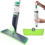Eyliden Spray Mop & Floor Cleaner Combo - 40ml Bio-Enzyme Cleaner Concentrate, 2 Machine Washable Pads, 22oz Refillable Bottle - Wet Mops Safe for Tile, Laminate, Wood, Hardwood Floor Cleaning