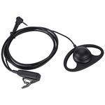 2.5mm Two Way Radio Headset, Plug D Type Security Earhook Headset Earphone for Motorola Radios with PTT Button