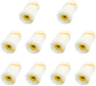 WHYHKJ Juego de 10 fundas de rodillo de pintura de pared de 5 cm, mini cepillo de fibra acrílica para decoración de casa, suministros de pintura, herramientas de pincel