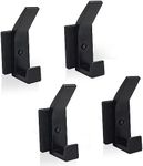 TSUYA Strong Magnetic Double Hooks, 4 Pack Heavy Duty Magnetic Coat Hooks, Black Cruise Magnets Large Hooks for Coat Robe Towel Key Hat