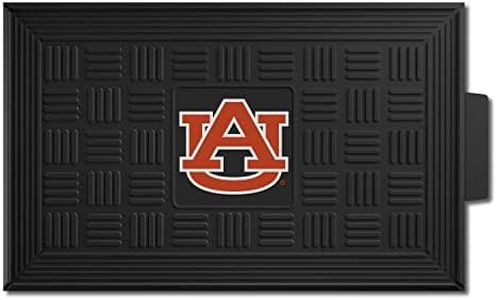 FANMATS NCAA Auburn University Tigers Vinyl Door Mat , Black, 19"x30"