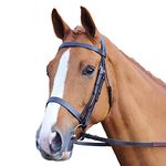 Shires Aviemore Plain Bridle With Rubber Grip Reins - Black: Pony