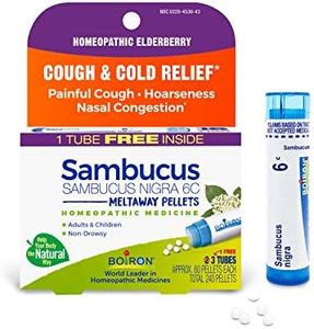 Boiron Sambucus Nigra 6c Homeopathic Medicine for Cough and Cold Relief, 3 Tubes, 240 Count