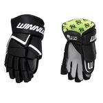 Winnwell AMP500 Ice Hockey Gloves - Durable & Lightweight Protective Equipment for Hockey Players for Youth, Junior & Senior (Black, 9")