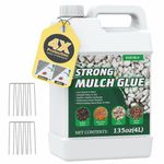 1 Gallon Quick Dry Mulch Gravel Binder Glue, Clear Mulch Glue, Strong Mulch Glue, Mulch Lock and Pea Gravel Stabilizer, Non-Toxic Mulch Glue, Mulch Rock Glue for Landscaping Pea Gravel & Bark