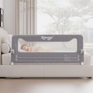 Kincongi Bed Rail for Toddlers, 59 Inch Swing Down Toddler Bed Rails