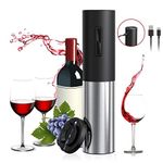 Electric Wine Opener, Wine Gift Automatic Wine Opener with Aluminum foil Cutter (Charging Stainless Steel)