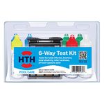 HTH 1275 Swimming Pool Care 6-Way Test Kit, Swimming Pool Water Chemical Tester, 100 Tests