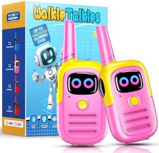 Grriopi Kids Walkie Talkies, 3-12 Year Old Girl Gifts for 4 5 6 7 Year Olds Girl Toy Age 5 6 7 8 Walkie Talkie Kids Toys Age 3 4 5 6 7 Kid Sensory Outdoor Toy Birthday Presents Pink
