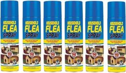 6 x Flea Spray for House Kills Flea Instantly Household Flea treatment for the home Dog Beds Cat Beds Hutches Kennels and Carpets Tick Protection Soft Furnishings 200ml