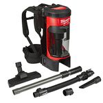 Milwaukee M18FBPV-0, M18 FBPV-0 Fuel Backpack Vacuum 18V Bare Unit, Red, 0 W, 3.8 liters, 74 Decibeles