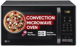 LG 21 L Convection Microwave Oven (MC2146BV, Black, Auto Cook Menu, Defrost, Stainless Steel Cavity, Heathplus menu, Indian Cuisine, Tandoor Se, Paneer/Curd, Steam Clean & Quartz Heater)