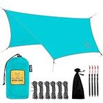 Wise Owl Outfitters Rain Tarp; Light Blue