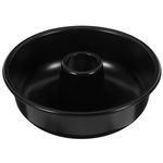 Yardwe Angel Food Cake Pan, 7.6 inch Round Chiffon Cake Mold Aluminum Tube Pan Baking Cake Mould Donut Baking Pan (Black)