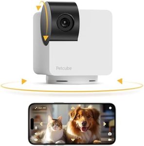 Petcube Cam 360 Camera | Ultimate Interactive WiFi Pet and Home Security Pan-Tilt Camera with Phone App, 1080p HD Video, 360° Rotation, Night Vision, Two-Way Audio, Smart Alerts for Home Surveillance