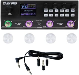 M-VAVE TANK-PRO Multi Effects Guitar Pedal, Multi Effects Processor, Amp Modeler, Drum Machine Pedal & Guitar Looper Pedal, Guitar Pedal with Footswitch Topper and Audio Cable (Black)