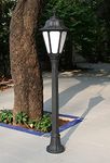 CERCO Victoria 14W Frosted Bollard IP55 Hexagonal Lamps ( Medium , Black )